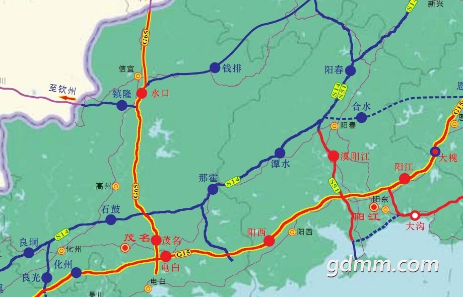 开(开平)春(阳春)高速明年底可能通车,茂名境内还无对对接动工